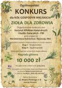 Konkurs Zioła dla Zdrowia pod patronatem Ministra Rolnictwa i Rozwoju Wsi dla Kół Gospodyń Wiejskich oraz innych Pozarządowych Organizacji Lokalnych